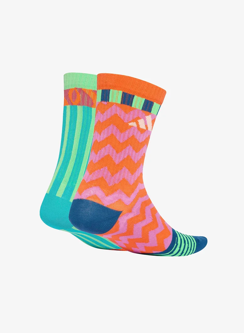 Adidas 2 Pack Graphic Socks