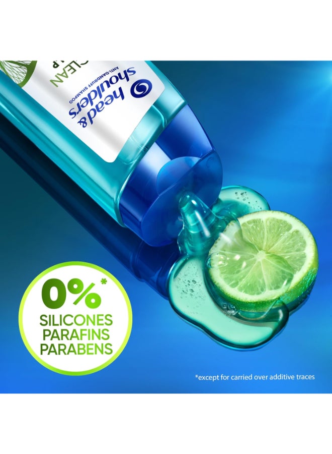 Head & Shoulders شامبو هيد آند شولدرز للتنظيف العميق لفروة الرأس المتقشرة بشدة، شامبو مضاد للقشرة، خالي من السيليكون والبارابين والبارافين، 400 مل (عبوة من 3)  - Image 3