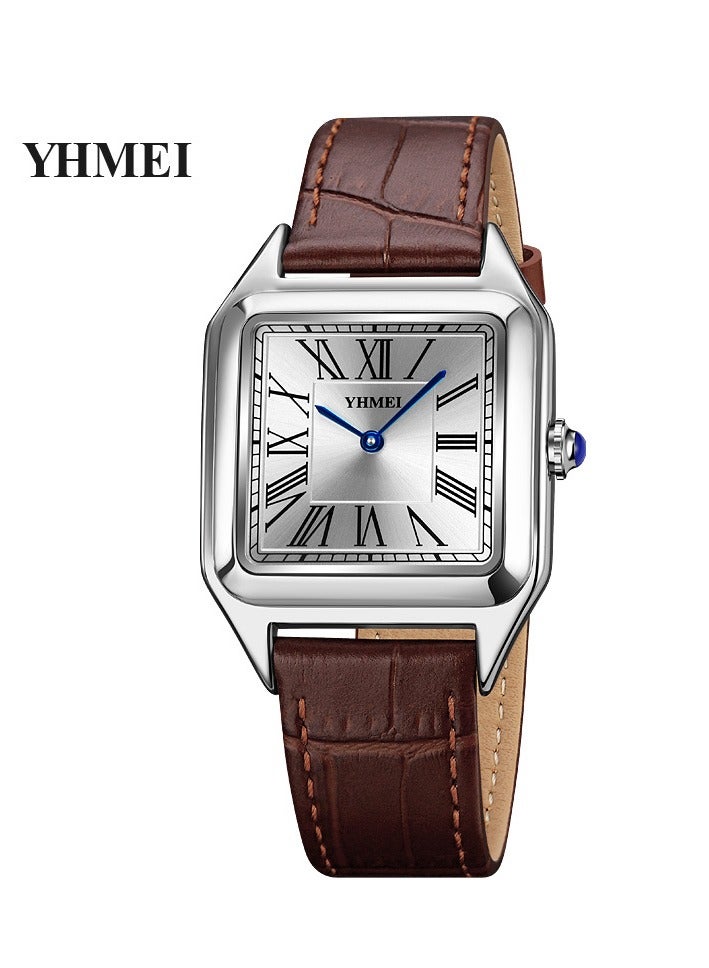 YHMM Womens Quartz Dress Watch, Analog And Leather- Ltp-V007L-7B2Udf - Image 1