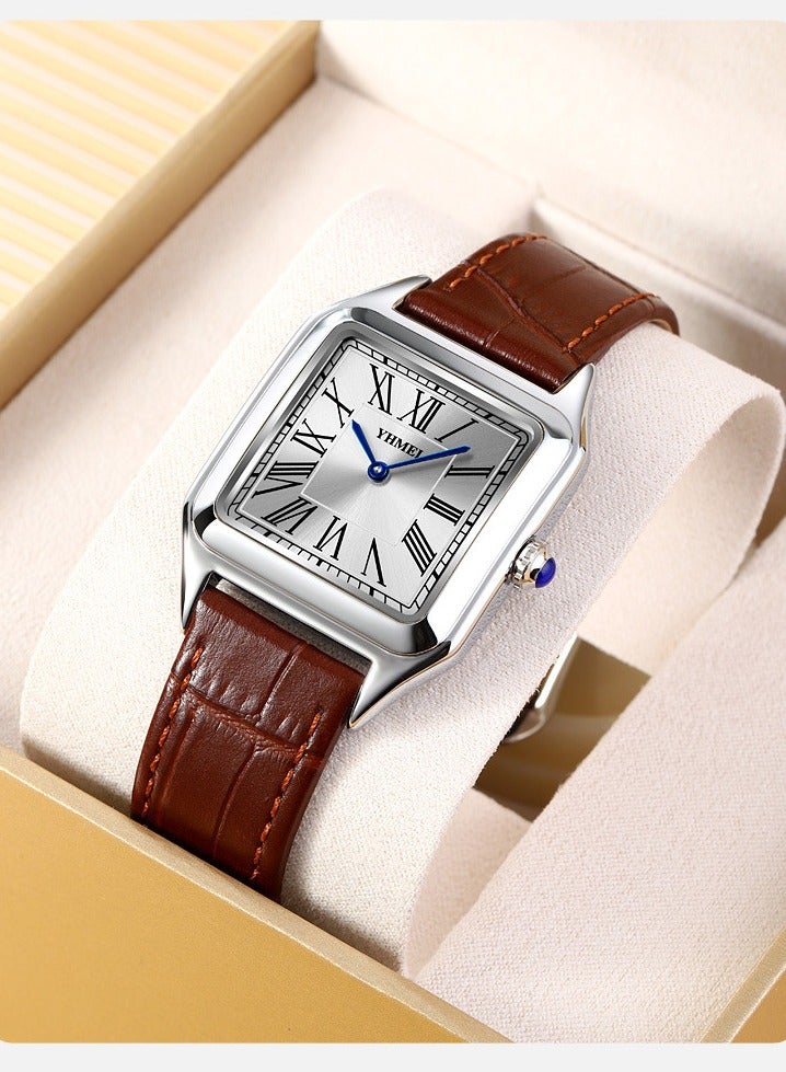 YHMM Womens Quartz Dress Watch, Analog And Leather- Ltp-V007L-7B2Udf - Image 2
