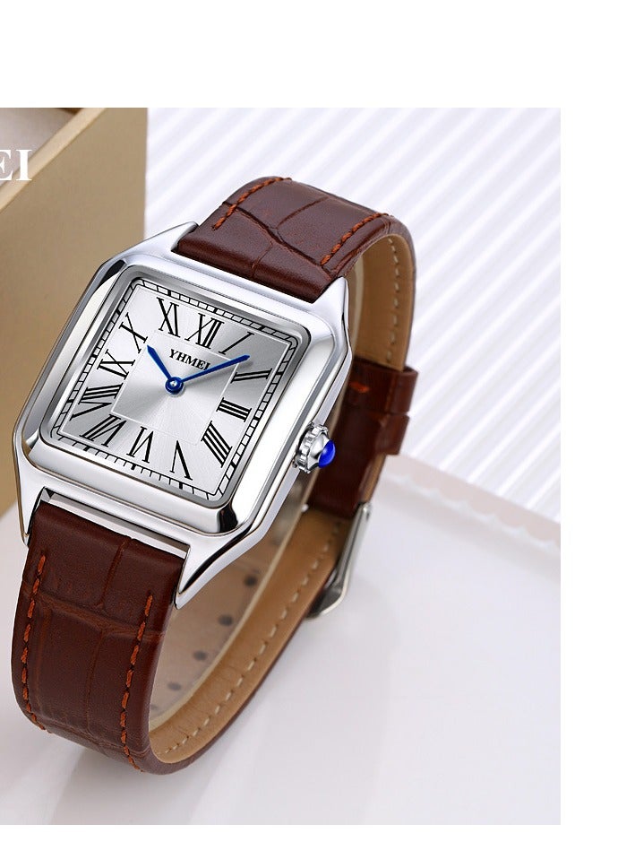 YHMM Womens Quartz Dress Watch, Analog And Leather- Ltp-V007L-7B2Udf - Image 3