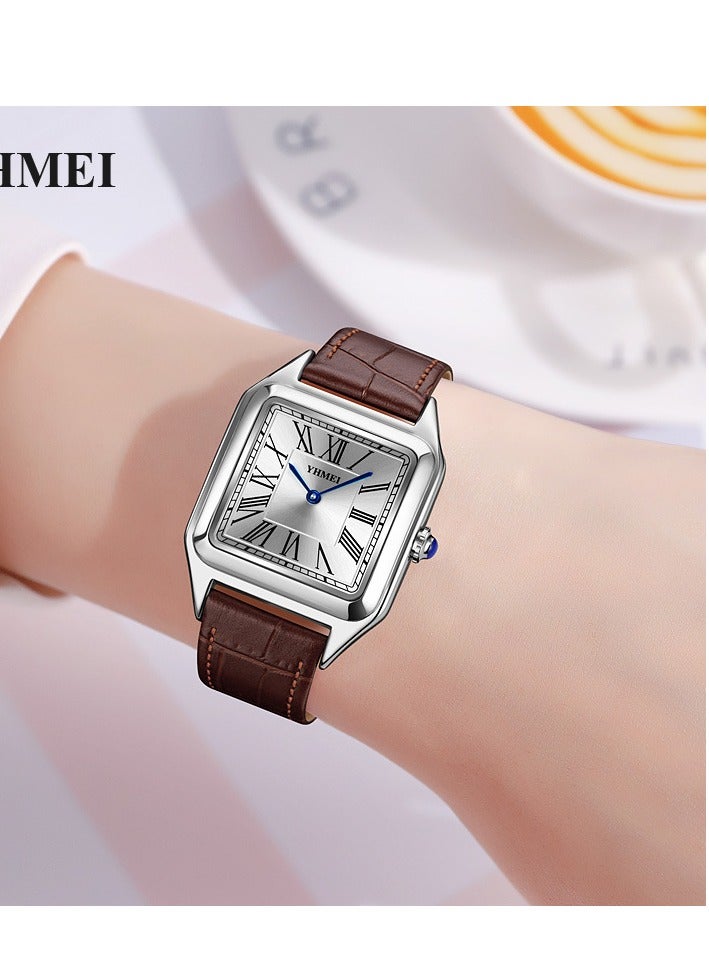YHMM Womens Quartz Dress Watch, Analog And Leather- Ltp-V007L-7B2Udf - Image 4