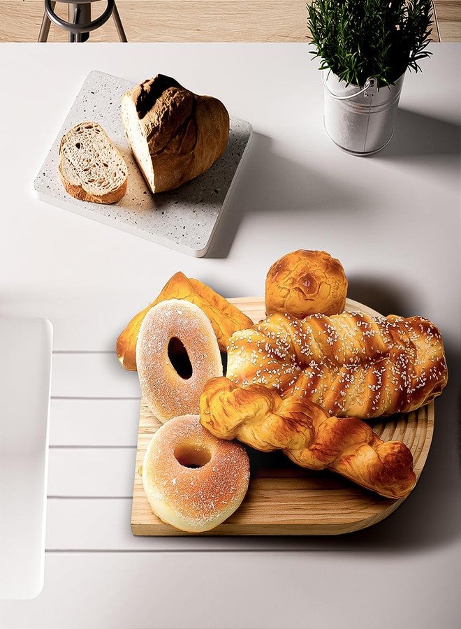 Meiwlong 6 Pcs Fake Breads Realistic Faux Baguette Doughnut Prop for Food Display,Artificial French Fake Croissant Bread for Bakery Kitchen Home Décor - Image 5