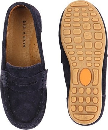 Kids A More Limburg Leather Boy Loafer Shoes Navy Blue  - Image 4