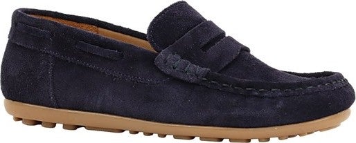 Kids A More Limburg Leather Boy Loafer Shoes Navy Blue  - Image 1