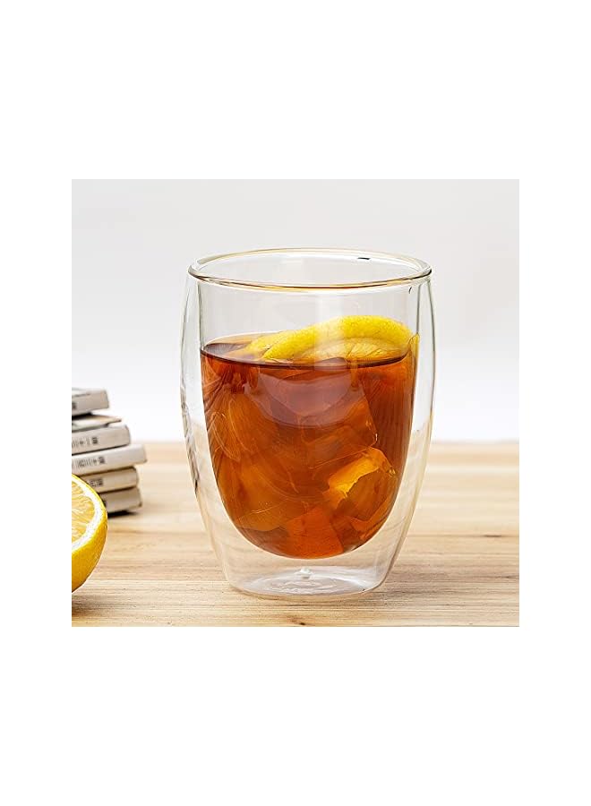 S-TOP [4-Pack,12Oz] Glass Cups, Double Walled Thermo Espresso Glasses, Insulated Coffee Mugs, Drinking Glasses - Image 4