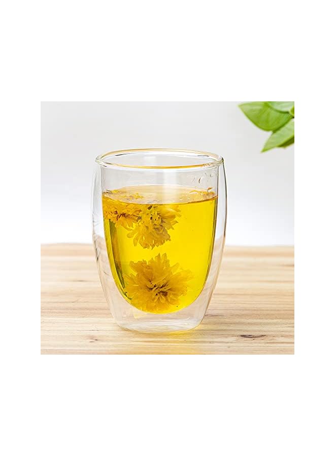 S-TOP [4-Pack,12Oz] Glass Cups, Double Walled Thermo Espresso Glasses, Insulated Coffee Mugs, Drinking Glasses - Image 5