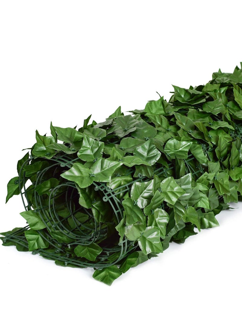 R.VIHAN Artificial Leafy Wall Grass Fence Privacy Garden Faux Ivy Leaf Vine Hedge Plants Screen Roll for Sunlight Protection Indoor and Outdoor Use Decorative Greenery Leaves Screen for Garden Home Balcony Porch Patio UV and Sunlight Protection 1x3 Meter  - Image 4