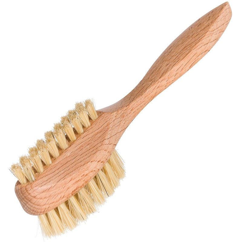 Redecker Natural Pig Bristle Nail Brush with Oiled Beechwood Handle, 6-3/4-Inches