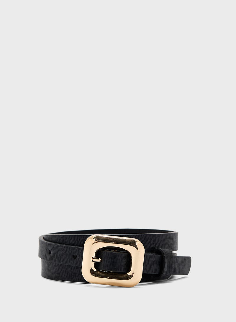 ELLA Square Buckle Slim Belt  - Image 1