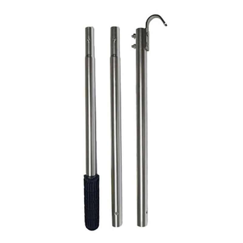 سلم السقف القابل للسحب مع خطاف وقطب تمديد ومسامير للمنزل والفندق والشقة - Image 1