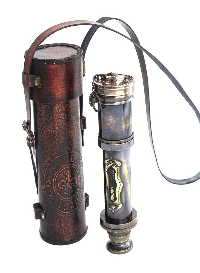 OCEAN REPLICAS Vintage Brass Ship Telescope - Nautical Marine Spyglass for Sailing, Trekking & Maritime Decoration - Royal Navy Inspired Designer Replica for Sailors & Collectors - Image 2