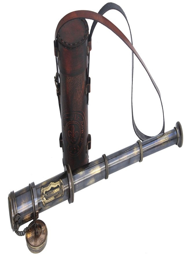 OCEAN REPLICAS Vintage Brass Ship Telescope - Nautical Marine Spyglass for Sailing, Trekking & Maritime Decoration - Royal Navy Inspired Designer Replica for Sailors & Collectors - Image 3