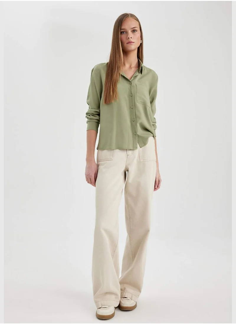 ديفاكتو Woman Wide Leg Woven Bottom Trousers