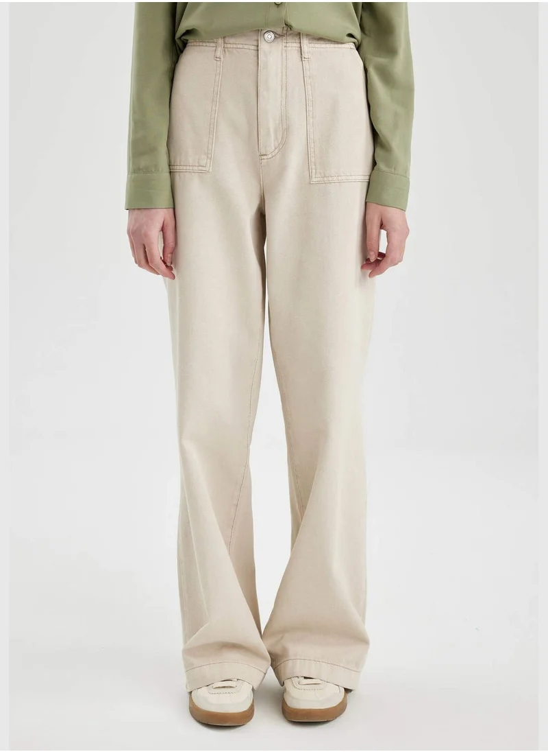 DeFacto Woman Wide Leg Woven Bottom Trousers