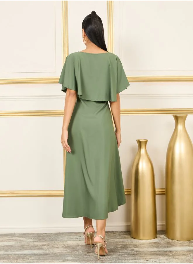 ستايلي Cape Style A-line Maxi Dress