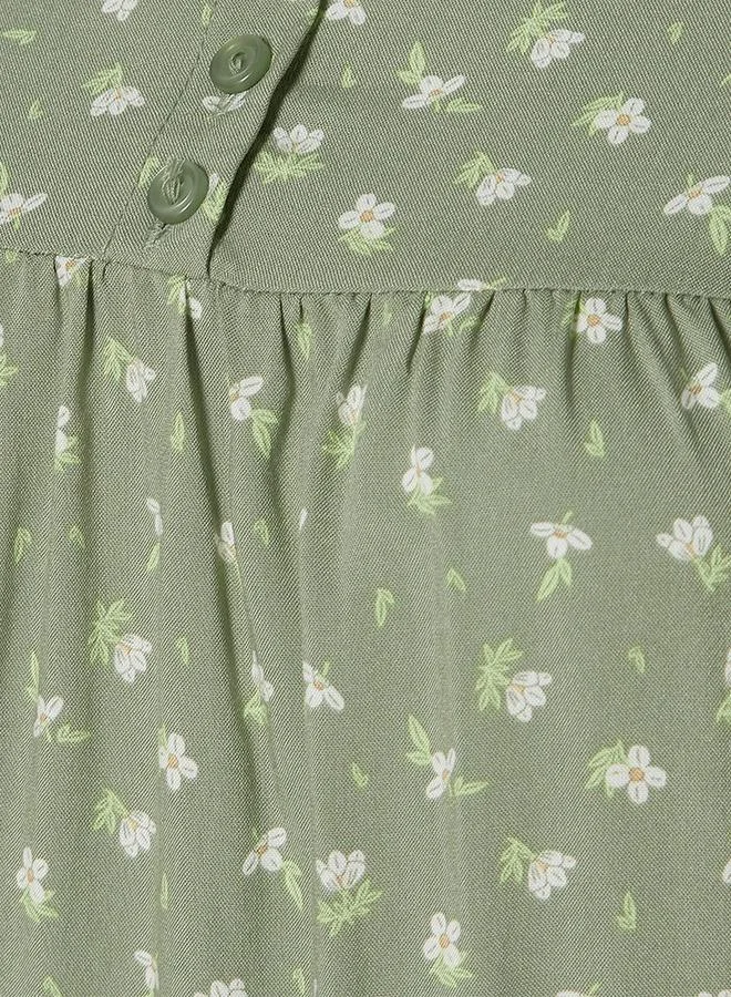 Splash FAV Night Gown Short Sleeves Floral Print Viscose