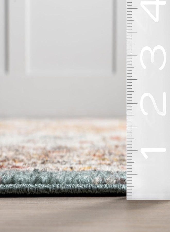 nuLOOM Justine Vintage Medallion Area Rug - 2x12 Runner Rug Vintage Beige/Mustard Rugs for Living Room Bedroom Dining Room Entryway Hallway Kitchen - Image 3