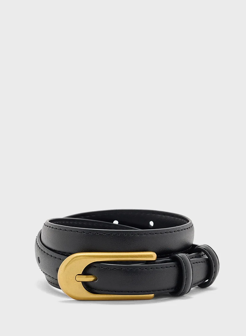 ايلا 2 Pack Genuine Leather Slim Belt