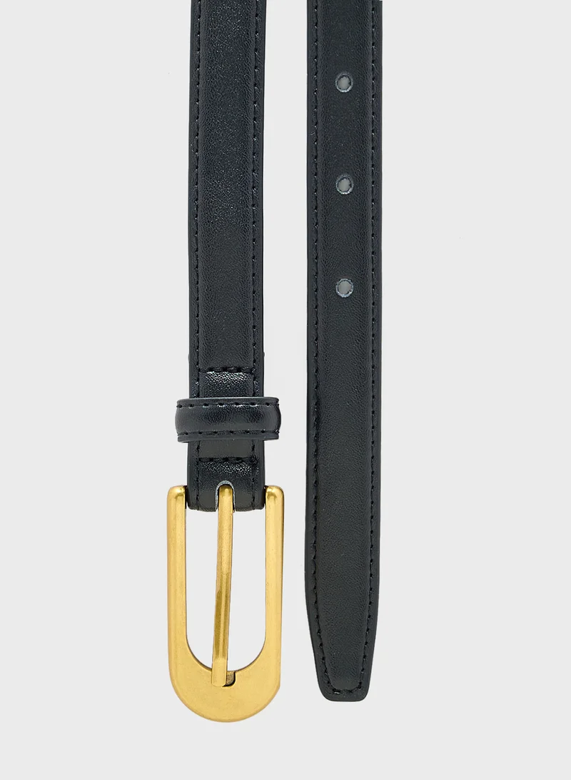 ايلا 2 Pack Genuine Leather Slim Belt