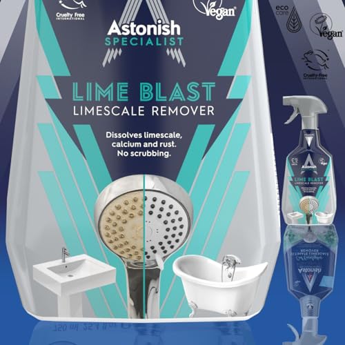 Astonish Specialist Ultimate Limescale Remover Cool Eucalyptus - No Scrub Cleaner Tackles Hard Water, Limescale, Rust & Calcium - Cruelty Free Bathroom & Kitchen Cleaning Solution, 750ml Spray Bottle - Image 5