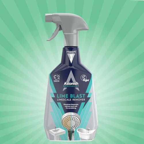Astonish Specialist Ultimate Limescale Remover Cool Eucalyptus - No Scrub Cleaner Tackles Hard Water, Limescale, Rust & Calcium - Cruelty Free Bathroom & Kitchen Cleaning Solution, 750ml Spray Bottle - Image 2