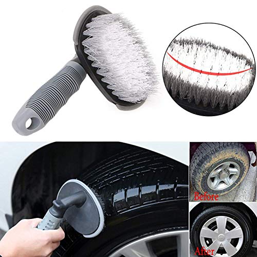 Pivalo PVCTCB1 T-Type Car Tire Cleaning Brush Scrubber with Antislip Handle Multi-Functional SUV Tyre Wheel Rim Hub Washing Cleaner - Image 2