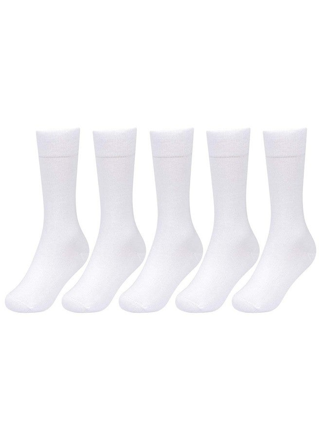 Bonjour Boy's Cotton Calf Socks (Pack of 5) (BRO7001_White_16-Above Yrs) - Image 2