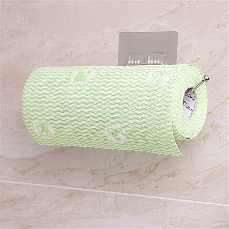 LEXAZO Lexazo Stainless Steel Self Adhesive Napkin Ring Wall Mount Towel Hanging Holder with Magic Adhesive Pad Kitchen Paper Roll Holder Tissue Paper Stand Towel Bar Hanger for Kitchen and Washbasin use  - Image 4