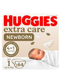 Huggies Extra Care Newborn, Size 1, Up to 5 kg, Jumbo Pack, 64 Diapers - pzsku/Z79EA4C1DA24B5695ED7AZ/45/_/1740926113/80a99392-7b82-4a23-8f36-9b4e7bda547f