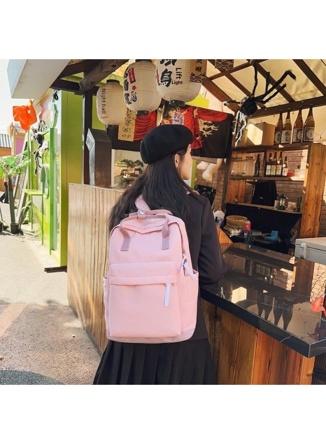 Primary School Schoolbag Custom Printing Logo Training Institution Backpack Junior High School Students Backpack Printing Pattern Activity Gift-Color:Unlabeled Pink - Image 1