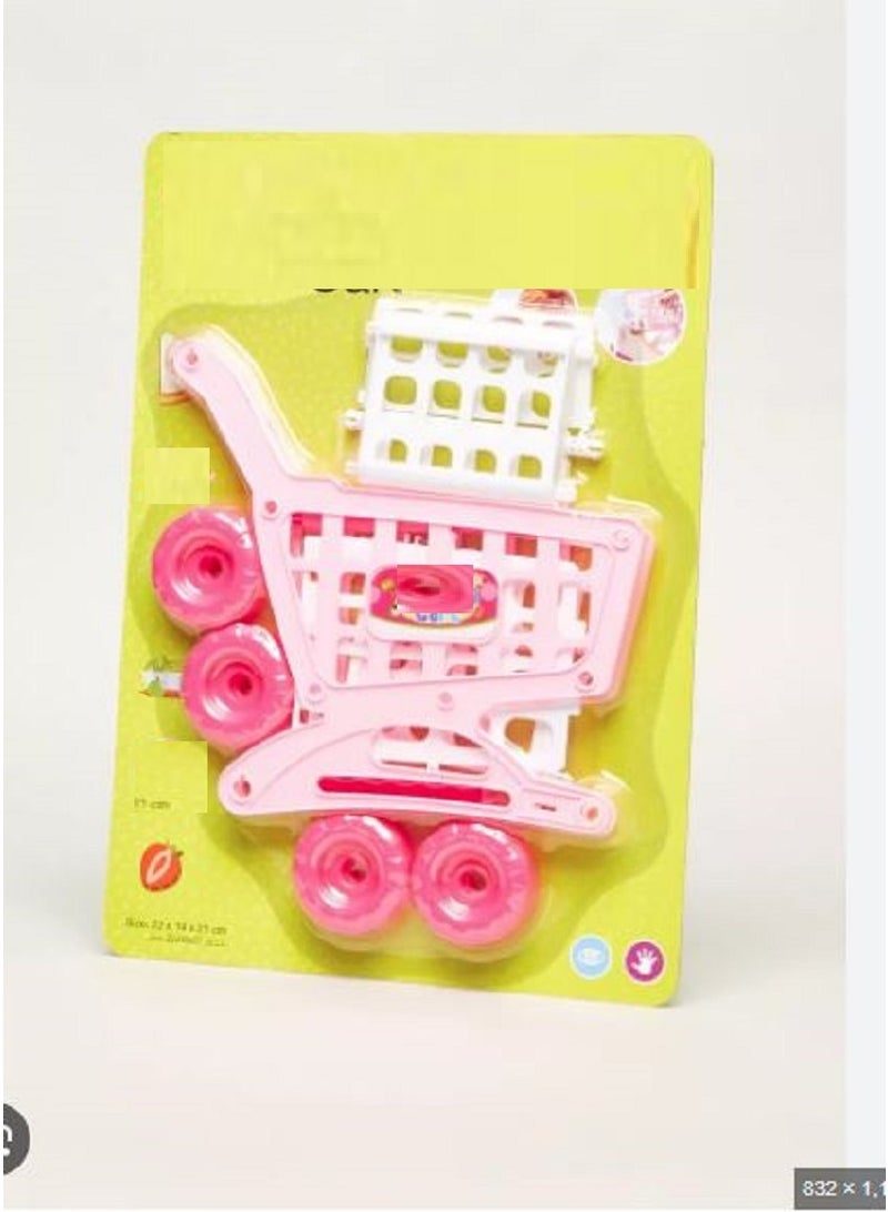 Plastic supermarket toy car – multi-colored