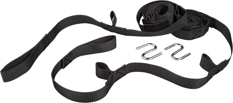 Bliss Hammocks WM-505 Multi-loop Hammock Tree Strap Suspension System, Adjustable Tree Straps & "S" Hooks Included, Black - Image 1