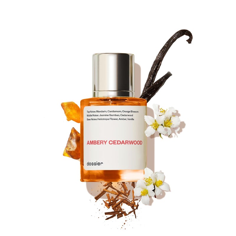 Dossier دوسيه - خشب الأرز العنبر - ماء عطر - عطر فاخر - نقي مُعزز - خالي من البارابين - نباتي - للنساء - عطر 1.7 أونصة (بخاخ 50 مل) - Image 1