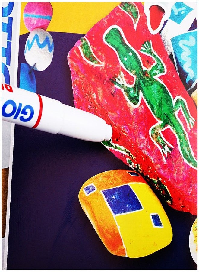 GIOTTO Decor Materials Multi-surfaces Paint Markers, Medium Tip - 4mm Nib, 6 x Assorted Colours, Ideal for Children, Parties and Schools - Image 4