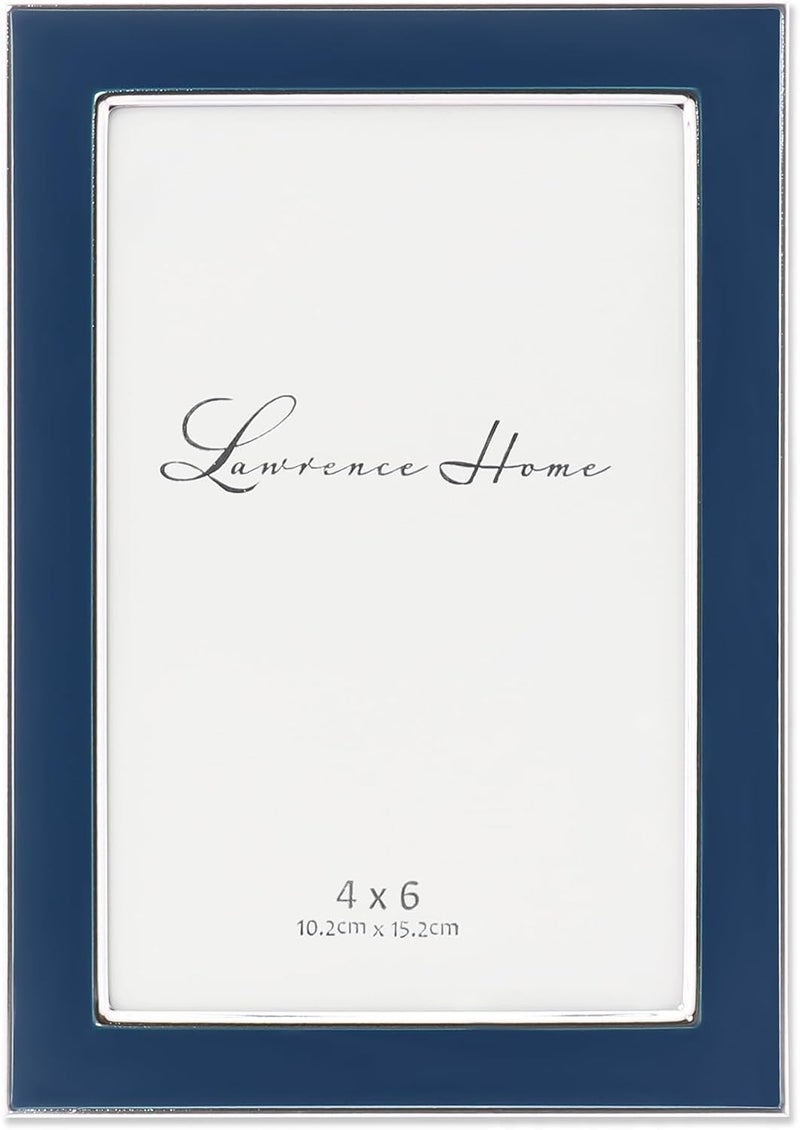 Lawrence Frames 4x6 Navy Enamel Picture Frame - Image 1