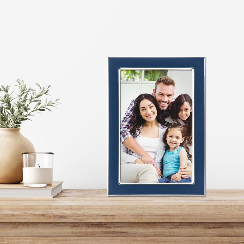 Lawrence Frames 4x6 Navy Enamel Picture Frame - Image 3