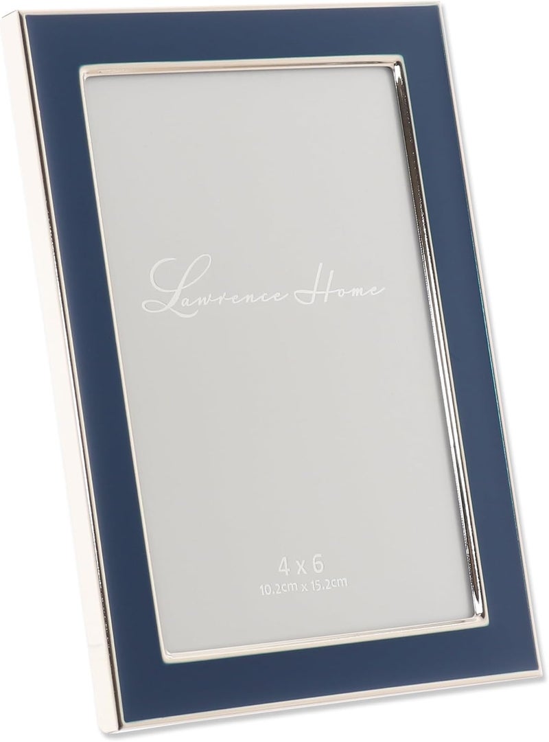 Lawrence Frames 4x6 Navy Enamel Picture Frame - Image 2