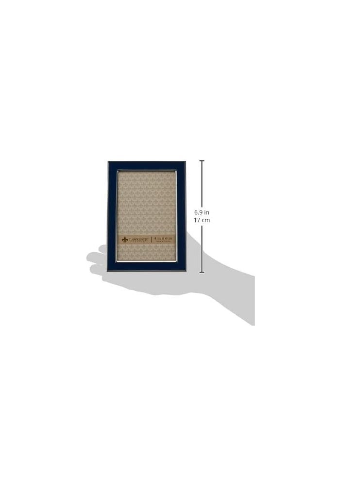 Lawrence Frames 4x6 Navy Enamel Picture Frame - Image 5