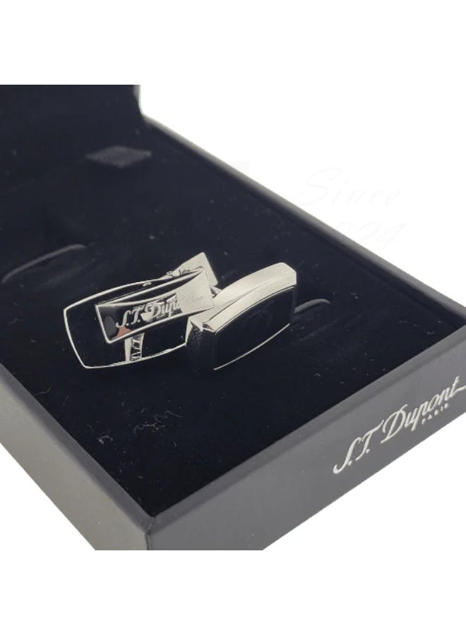 سانت دوبونت باريس أزرار أكمام S.T. Dupont لاكر أسود و شعار D أسود، 005502  - Image 3