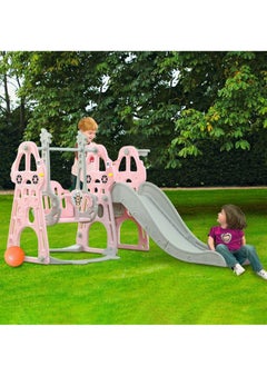 Toddler Slide and Swing Set 4 in 1 Toddler Playground with Swing Slide Climber and Basketball Baby Slide for Boys and Girls Backyard Playsets for Kids Indoor and Outdoor - pzsku/Z79EAA89704994953E3F1Z/45/_/1723025999/c383d449-cd9b-4690-b4de-a21934ae7417