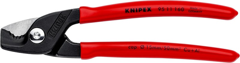 KNIPEX StepCut Cable Shears with Coated Handle - 160mm - Image 3