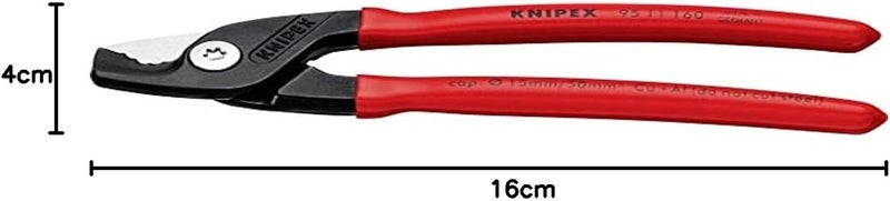 KNIPEX StepCut Cable Shears with Coated Handle - 160mm - Image 5