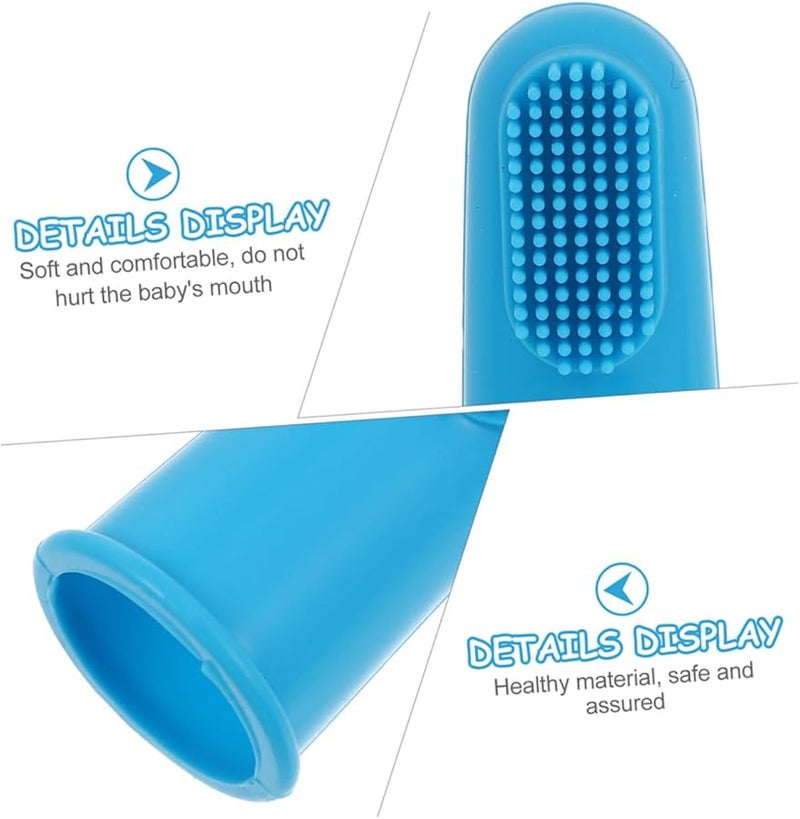 12Pcs Silicone Finger Toothbrush Set Dual Sided With Tongue Cleaner And Gum Massager - Image 3