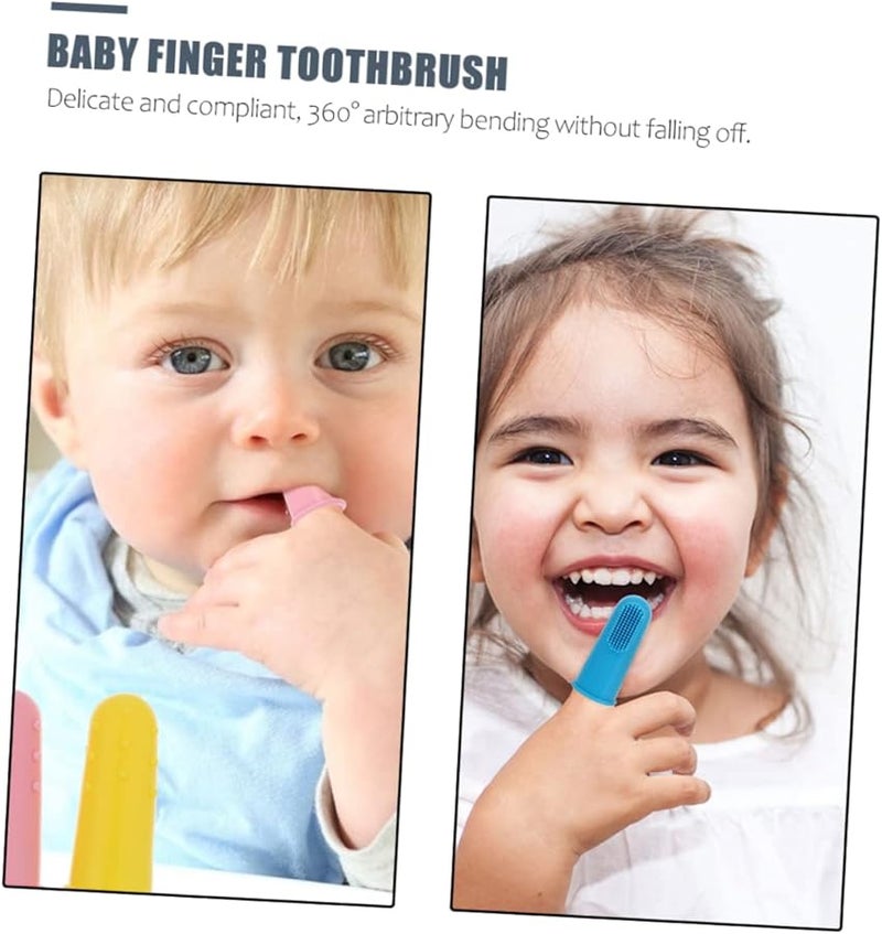 12Pcs Silicone Finger Toothbrush Set Dual Sided With Tongue Cleaner And Gum Massager - Image 5