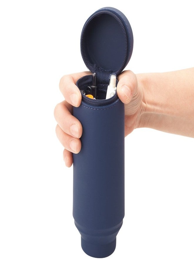 LIHIT LAB Stand Pencil Case Navy A7692-11 - Image 2