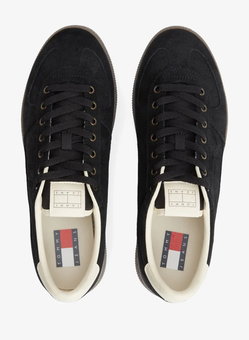 Tommy Jeans  The Greenwich Logo Suede Court Trainers for Men | Best Price UAE