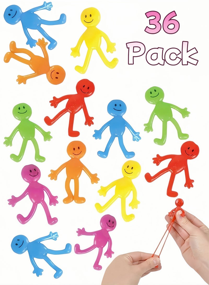 اعاره 36 حزمة رجل قابلة للانحناء مع ألوان ممتعة متنوعة ، لعبة ملصقات لزجة لزجة غوي لزجاء لصالح الإجهاد ، رائع لصالح الحفلات - Image 1