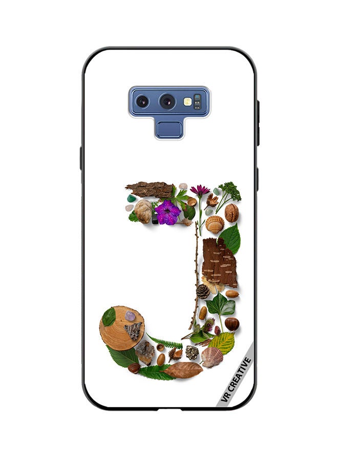 VR CREATIVE Protective Case Cover For Samsung Galaxy Note 9 Alphabet J Design Multicolour - Image 1