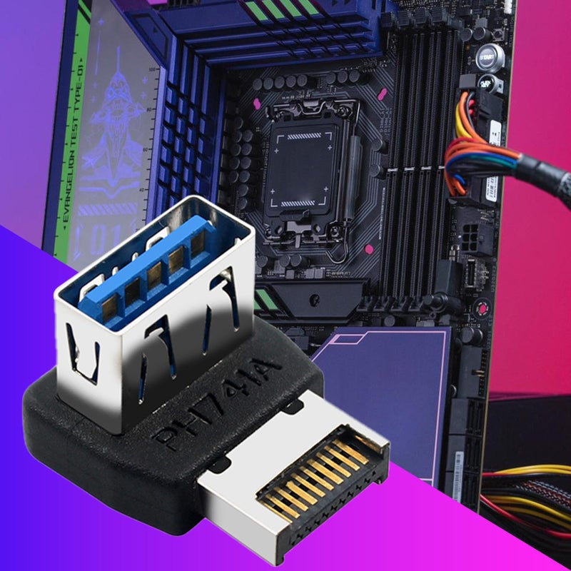 L Shaped USB 3 1 Type E Connector 90 Degree Panel Adapter For High Speed Data Transfer Color PH741B - Image 4